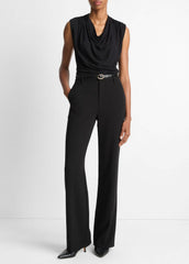 Jersey Draped Cowl-Neck Top in Tank Tops | VINCE Women