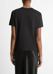 Pima Cotton Crew Neck T-Shirt in Short Sleeve | VINCE Women