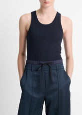 Ribbed Scoop-Neck Tank in Tank Tops | VINCE Women
