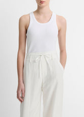 Ribbed Scoop-Neck Tank in Tank Tops | VINCE Women