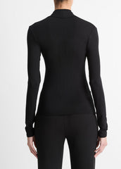 Fixed Wrap Long-Sleeve Top in Long Sleeve | VINCE Women