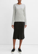 Essential Long Sleeve Crew Neck T-Shirt in Long Sleeve | VINCE Women
