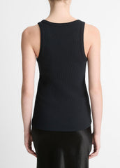 Ribbed Scoop-Neck Tank in Tank Tops | VINCE Women