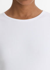 Elbow-Sleeve Crew Neck T-Shirt in Short Sleeve | VINCE Women