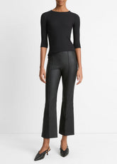 Elbow-Sleeve Crew Neck T-Shirt in Short Sleeve | VINCE Women