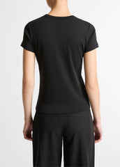 Pima Cotton-Blend '90s Shrunken T-Shirt in Short Sleeve | VINCE Women