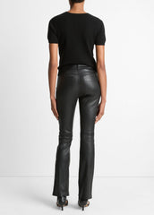 Stretch Leather Boot-Cut Pant in Trousers | VINCE Women