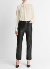 Leather Straight-Leg Trouser in Trousers | VINCE Women