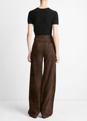 Suede Mid-Rise Trouser in Trousers | VINCE Women