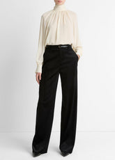 Italian Velvet High-Waist Wide-Leg Trouser in Wide Leg | VINCE Women