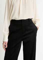 Italian Velvet High-Waist Wide-Leg Trouser in Wide Leg | VINCE Women