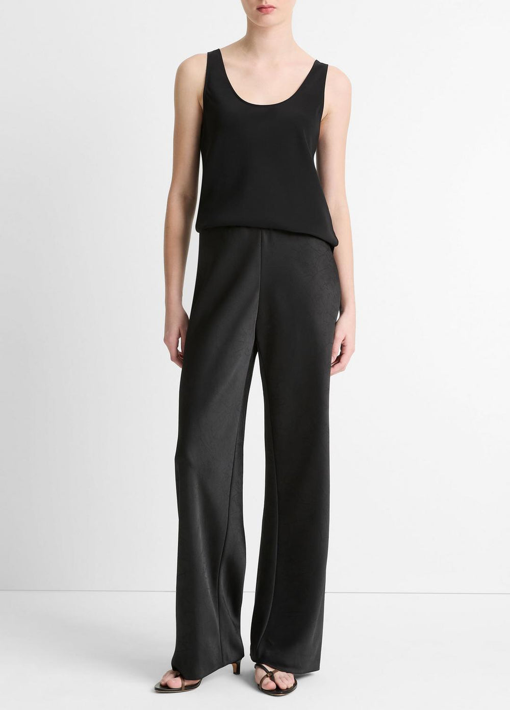 Colette High-Rise Fluid Satin Bias Pant in Trousers | VINCE Women