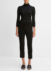 Stretch Suede Split Hem Crop Legging in Leggings | VINCE Women