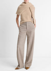 Donegal Wool-Blend Wide-Leg Trouser in Trousers | VINCE Women