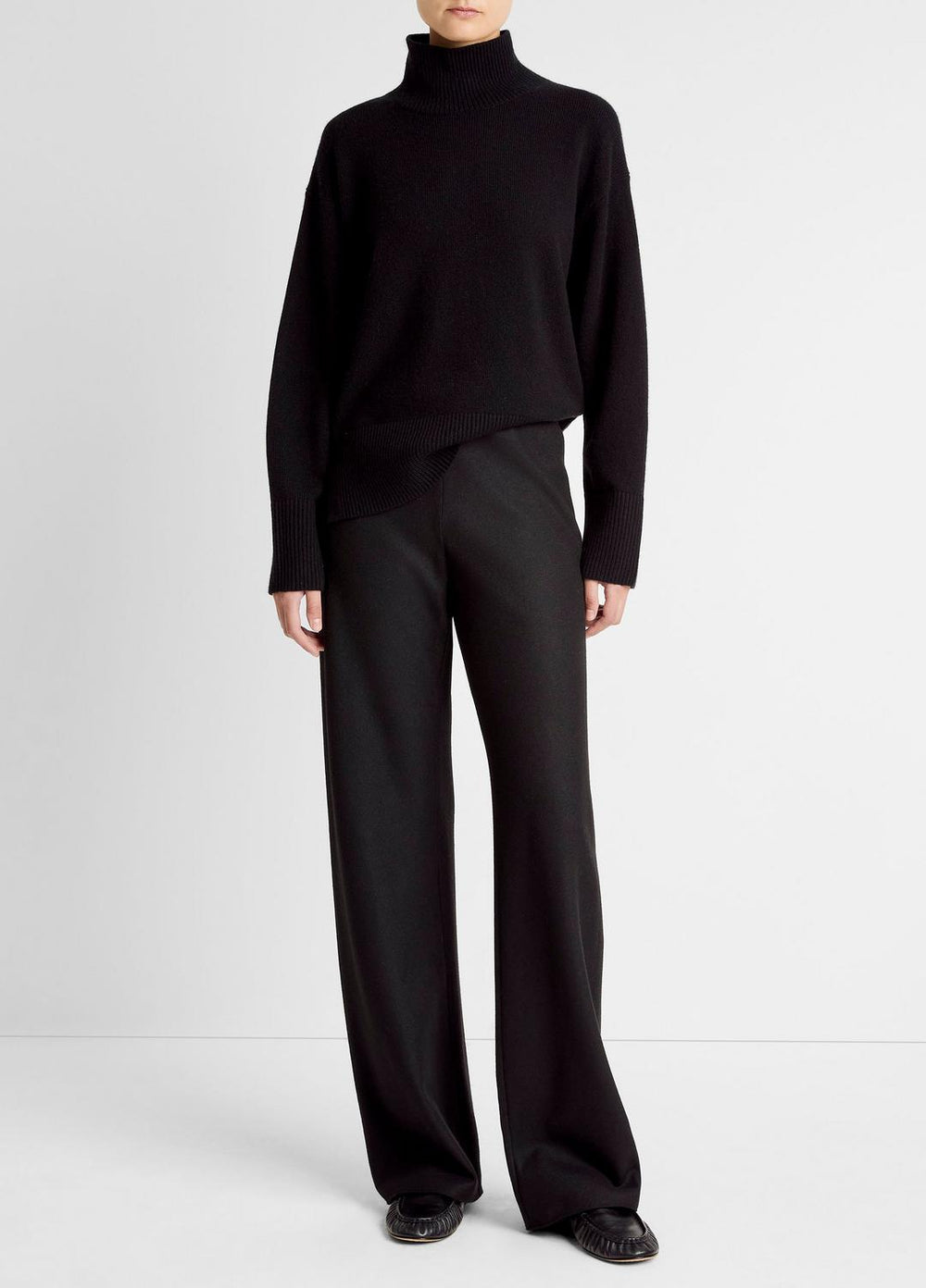 Italian Wool-Blend High-Waist Bias Pant in Trousers | VINCE Women