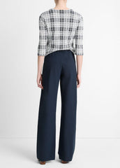 Cotton-Blend High-Waist Bias Pant in Wide Leg | VINCE Women