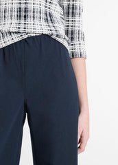 Cotton-Blend High-Waist Bias Pant in Wide Leg | VINCE Women