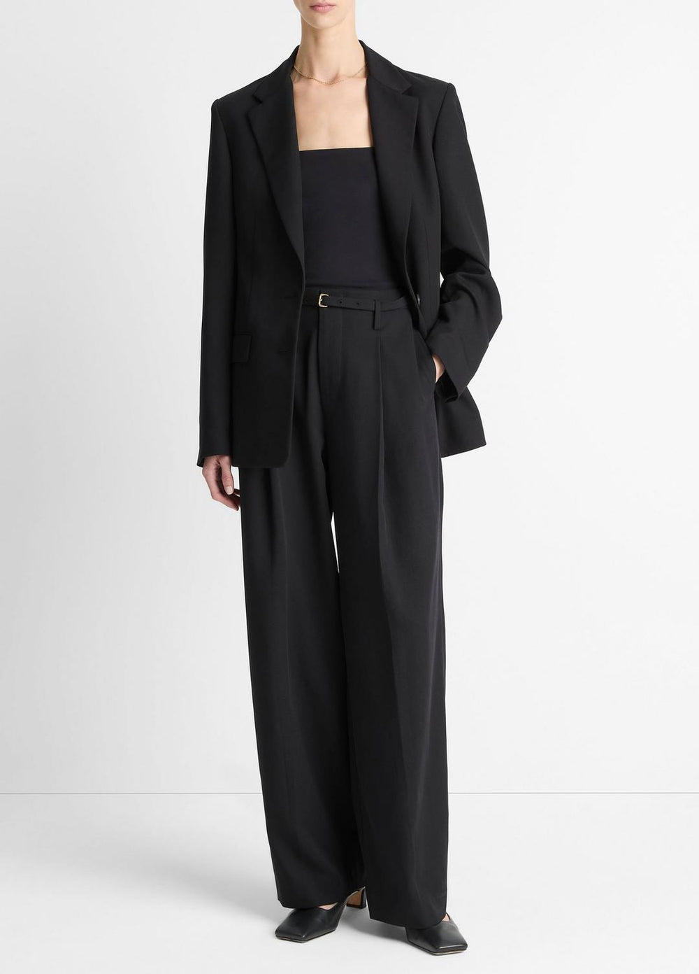 High-Waist Pleated Trouser in Trousers | VINCE Women