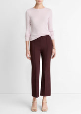 Niki Mid-Rise Pintuck Crop Flare Pant in Trousers | VINCE Women