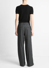 Italian Jaspe Pintuck High-Waist Wide-Leg Pant in Wide Leg | VINCE Women