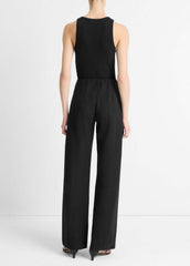 Cotton-Blend High-Waist Bias Pant in Trousers | VINCE Women
