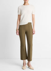 Niki Mid-Rise Pintuck Crop Flare Pant in Trousers | VINCE Women