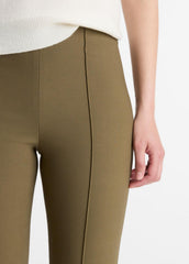 Niki Mid-Rise Pintuck Crop Flare Pant in Trousers | VINCE Women