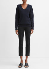 Stretch Suede Split Hem Crop Legging in Leggings | VINCE Women