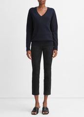 Stretch Suede Split Hem Crop Legging in Leggings | VINCE Women