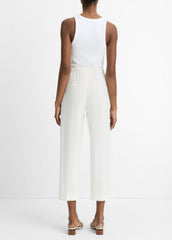 Grace Mid-Rise Linen-Blend Pull-On Pant in Trousers | VINCE Women