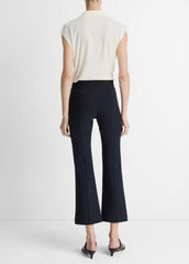Niki Mid-Rise Pintuck Crop Flare Pant in Pants | VINCE Women