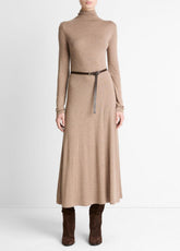 Cozy Jersey Funnel-Neck Long-Sleeve Dress in Dresses | VINCE Women