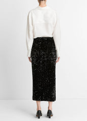 Sequined Velvet Column Skirt in Skirts | VINCE Women