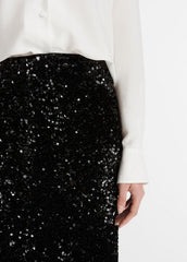 Sequined Velvet Column Skirt in Skirts | VINCE Women