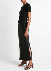 Satin Side-Slit Slip Skirt in Skirts | VINCE Women