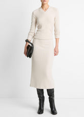 Cozy Rib Midi Skirt in Skirts | VINCE Women