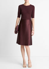 Satin A-Line Knee Skirt in Skirts | VINCE Women