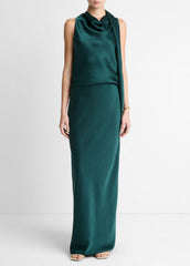 Satin Bias Column Skirt in Skirts | VINCE Women