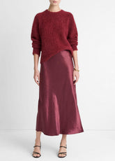Satin Side-Slit Slip Skirt in Skirts | VINCE Women