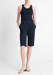 Italian Stretch-Cotton Chino Short in Shorts | VINCE Women