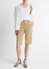 Italian Stretch-Cotton Chino Short in Shorts | VINCE Women
