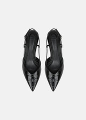 Levvy Croc-Embossed Leather Slingback Heel in Heels | VINCE Women