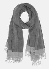 Border-Stripe Cotton Scarf in Scarves & Hats | VINCE Women