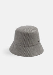 Stripe Cotton Canvas Bucket Hat in Scarves & Hats | VINCE Women