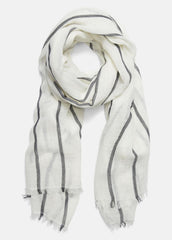 Cotton Gauze Awning Stripe Scarf in Scarves & Hats | VINCE Women