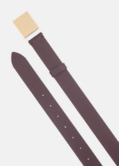 Women's 30mm Plaque Leather Belt in Belts | VINCE Women