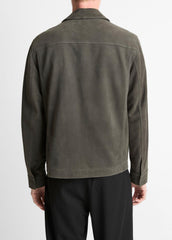 Nubuck Leather Trucker Jacket in Leather Jackets | VINCE Men