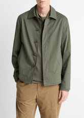 Italian Peached Stretch-Cotton Jacket in Jackets | VINCE Men