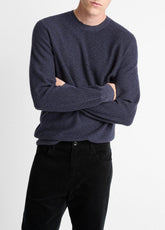 Geo-Jacquard Wool-Blend Crew Neck Sweater in Crew Neck | VINCE Men