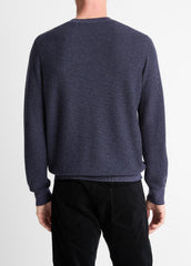 Geo-Jacquard Wool-Blend Crew Neck Sweater in Crew Neck | VINCE Men